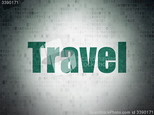 Image of Travel concept: Travel on Digital Paper background