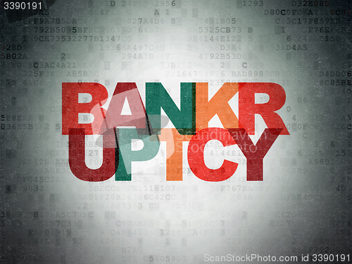 Image of Law concept: Bankruptcy on Digital Paper background