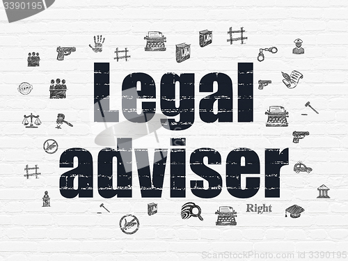 Image of Law concept: Legal Adviser on wall background