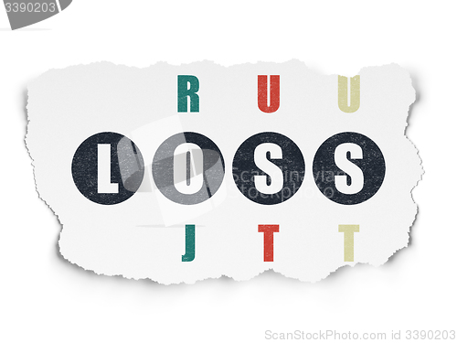 Image of Business concept: word Loss in solving Crossword Puzzle