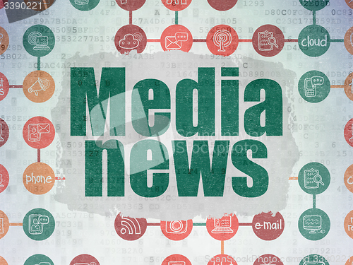 Image of News concept: Media News on Digital Paper background