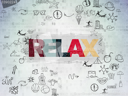 Image of Travel concept: Relax on Digital Paper background