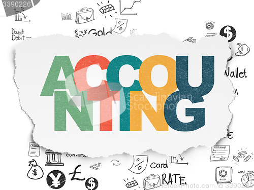 Image of Banking concept: Accounting on Torn Paper background