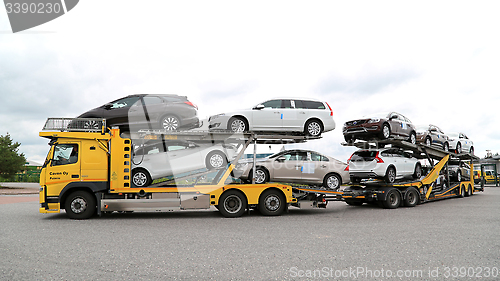 Image of Volvo FM Car Carrier Hauls New Cars