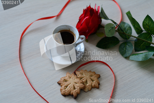 Image of coffee and maple leaves biscuits