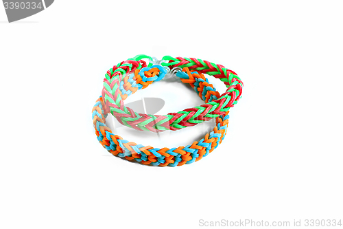 Image of Bracelets made with rubber bands