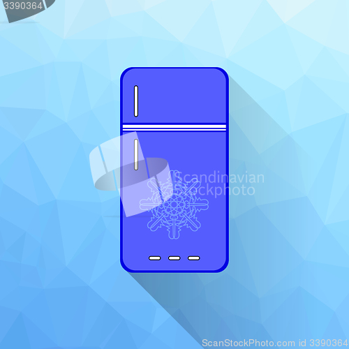 Image of Blue Refrigerator