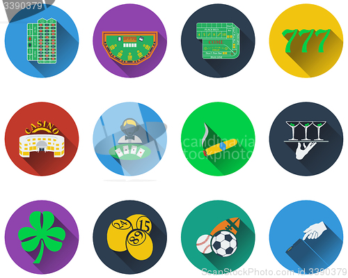 Image of Set of gambling icons