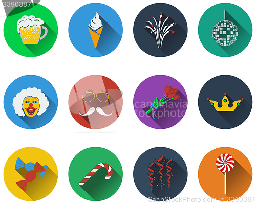 Image of Set of celebration icons