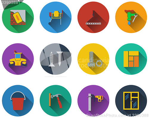 Image of Set of construction icons