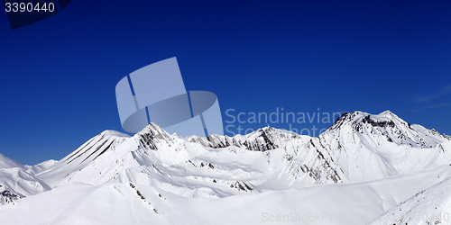 Image of Panoramic view from ski slope in nice sun day