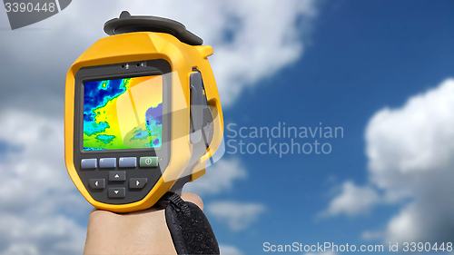 Image of Recording Clouds with Infrared camera 