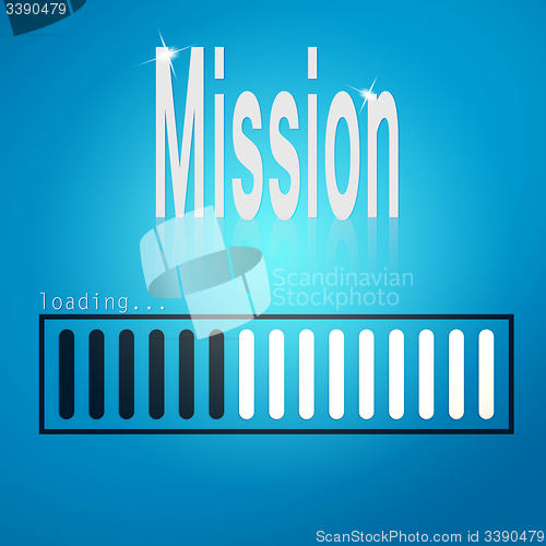 Image of Mission blue loading bar