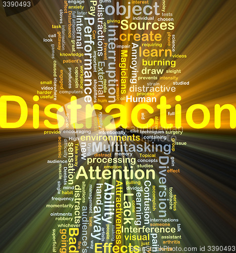 Image of Distraction background concept glowing