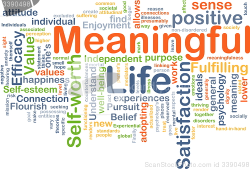Image of Meaningful life background concept
