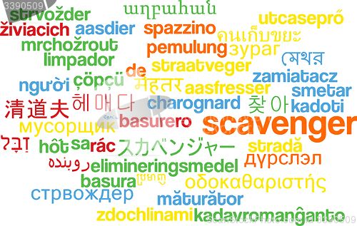 Image of Scavenger multilanguage wordcloud background concept