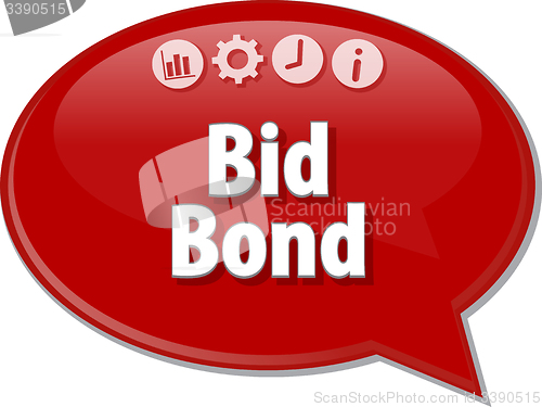 Image of Bid Bond  Business term speech bubble illustration