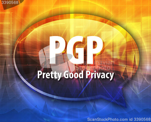 Image of PGP acronym definition speech bubble illustration