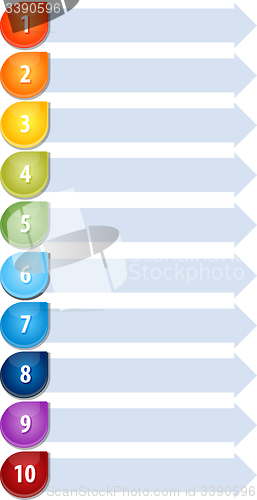 Image of Bullet List Ten blank business diagram illustration