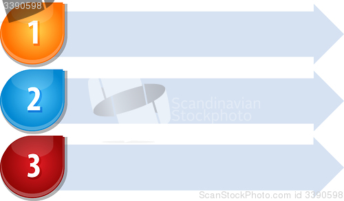 Image of Bullet List Three blank business diagram illustration