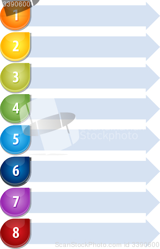 Image of Bullet List Eight blank business diagram illustration