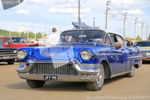 Image of Classic Blue Cadillac Series 62 in a Show