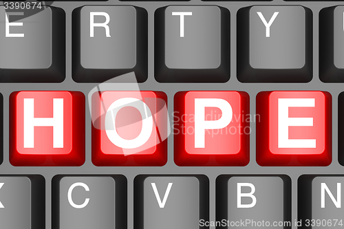 Image of Hope button on modern computer keyboard
