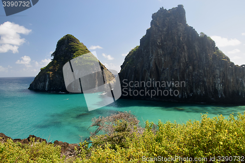 Image of Crystalline sea beach in Fernando de Noronha,Brazil