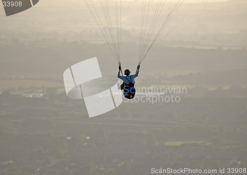 Image of Paraglider high in the sky