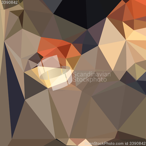 Image of Cool Black Blue Brown Abstract Low Polygon Background