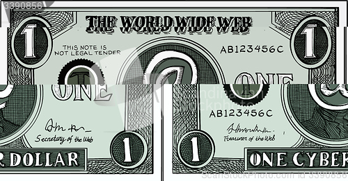 Image of One Cyber Dollar Etching