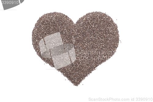 Image of Chia seeds in a heart shape