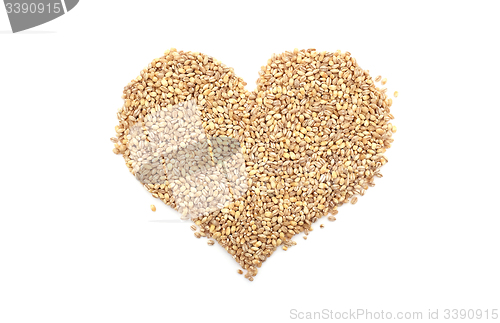 Image of Pearl barley in a heart shape
