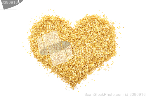 Image of Millet grain in a heart shape