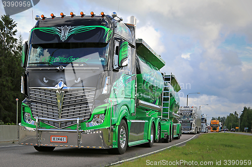 Image of Highway Hero of Kuljetus Auvinen in Show Truck Convoy