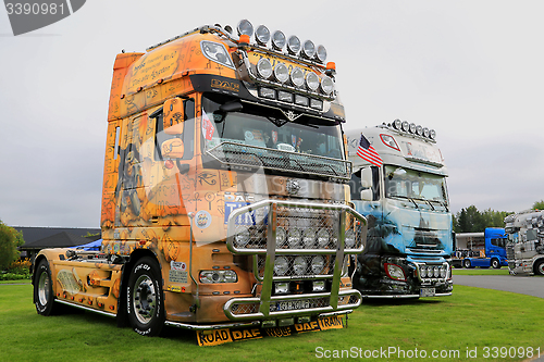Image of DAF Show Trucks with World History Themes