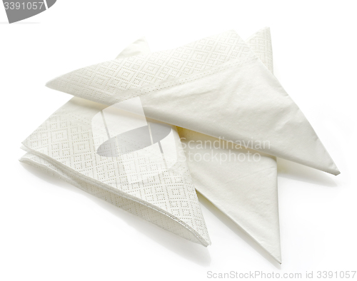 Image of white paper napkins