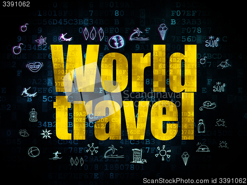 Image of Travel concept: World Travel on Digital background