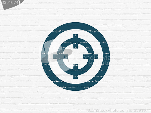 Image of Business concept: Target on wall background