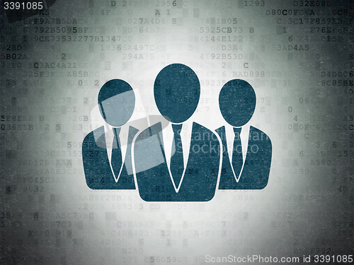 Image of News concept: Business People on Digital Paper background