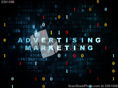 Image of Finance concept: Advertising Marketing on Digital background