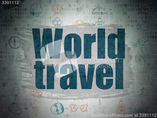 Image of Vacation concept: World Travel on Digital Paper background