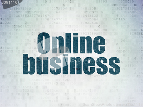 Image of Finance concept: Online Business on Digital Paper background