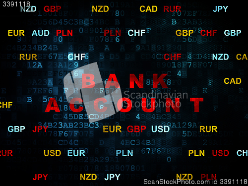 Image of Money concept: Bank Account on Digital background