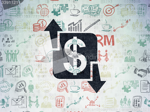Image of Business concept: Finance on Digital Paper background