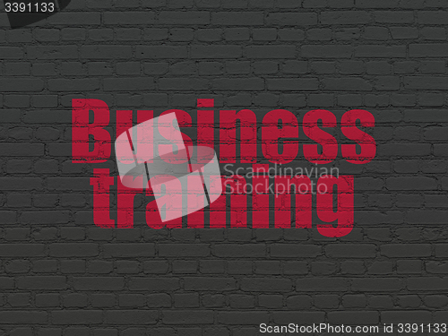 Image of Studying concept: Business Training on wall background