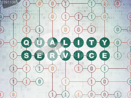 Image of Finance concept: Quality Service on Digital Paper background