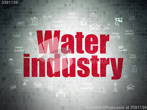 Image of Industry concept: Water Industry on Digital Paper background