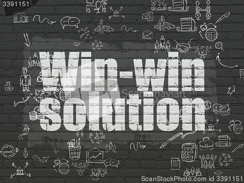 Image of Business concept: Win-win Solution on wall background