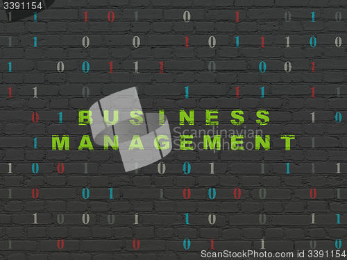 Image of Business concept: Business Management on wall background